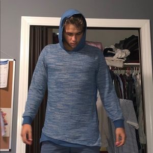 Blue long hoodie